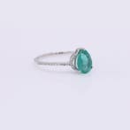 Zonder minimumprijs - Ring Platina - 1.36ct. tw. Smaragd -, Nieuw