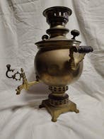 Samovar - Messing - Grote Russische Samovar, Antiek en Kunst