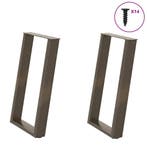 vidaXL Eettafelpoten 2 st U-vormig 60x(72-73) cm staal, Verzenden, Nieuw