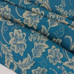 BA207 - Jacquardstof Garden Barocco – petrolkleurige