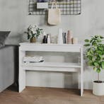 vidaXL Wandtafel 102x30x80 cm bewerkt hout wit, Huis en Inrichting, Tafels | Bijzettafels, Verzenden, Nieuw