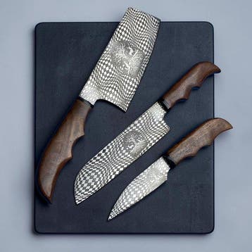 Hand-Forged with Old Steel, Japanese Pro Style Chef Knives., Antiquités & Art, Antiquités | Ustensiles de cuisine