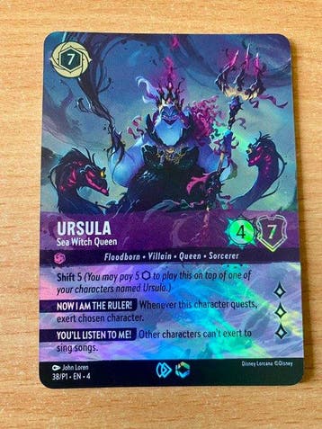 Ravensburger - 1 Card - Disney Lorcana - Ursula 38/P1 - EN -, Collections