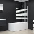 vidaXL Badwand gestreept 120x140 cm gehard glas, Doe-het-zelf en Bouw, Verzenden, Nieuw