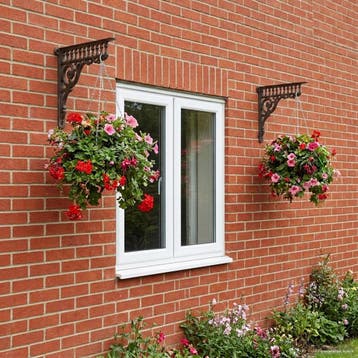 vidaXL Wandplankbeugels 12 st Antiek Bruin 27.5 x 23 x 4 cm, Verzenden
