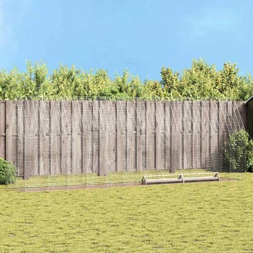 vidaXL Kippenhok 2 st zilver 600 x 100 x 210 cm, Verzenden, Nieuw