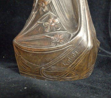 2 Fraaie Art Nouveau Vazen - Gesigneerd Raphaell - Vase (2), Antiek en Kunst