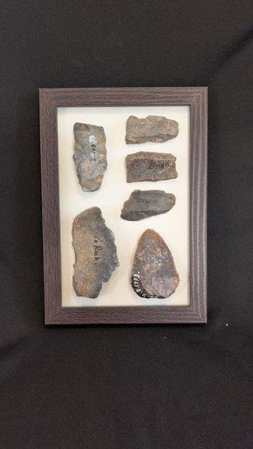 Paleolithisch Vuursteen collectie gereedschappen - mesbladen