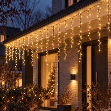 Kerstverlichting ijspegels - twinkelend - 7,5 meter |, Diversen, Verzenden, Nieuw