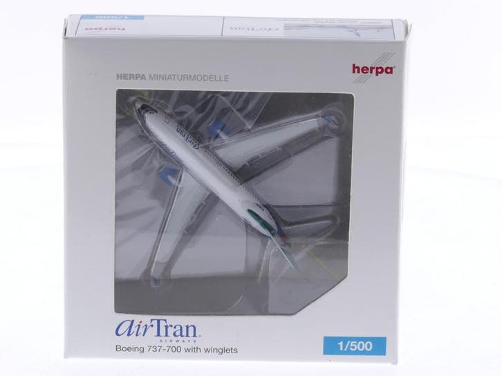 Schaal 1:500 Herpa 505000 Boeing 737-700 met winglets Air..., Hobby en Vrije tijd, Modelbouw | Vliegtuigen en Helikopters, Zo goed als nieuw