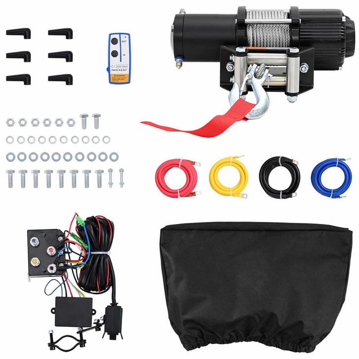 vidaXL Elektrische lier PVC Zwart, Bricolage & Construction, Treuils et Palans, Envoi