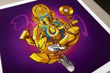 Zmogk (b.1979) - Hip-hop Ganesh. Purple edition 02/30