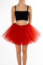 KIMU® Tutu Rood Tule Rokje L XL XXL Rode Petticoat Rok Dames, Ophalen of Verzenden, Nieuw