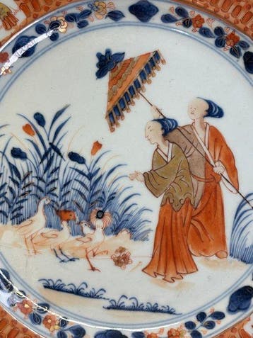 Assiette - Originale assiette Chine Qianglong par Cornelis, Antiquités & Art