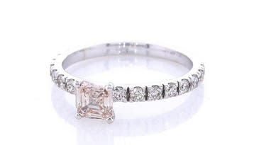 Zonder minimumprijs - Ring - 14 karaat Witgoud - 0.90ct. tw., Nieuw