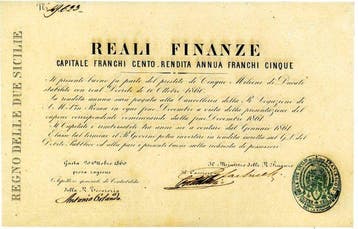 Italie. - 100 Francs 1860 - Regno delle Due Sicilie, Postzegels en Munten