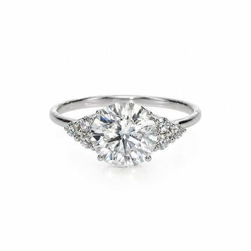 Zonder minimumprijs - Ring - 14 karaat Witgoud - 3.20ct. tw.