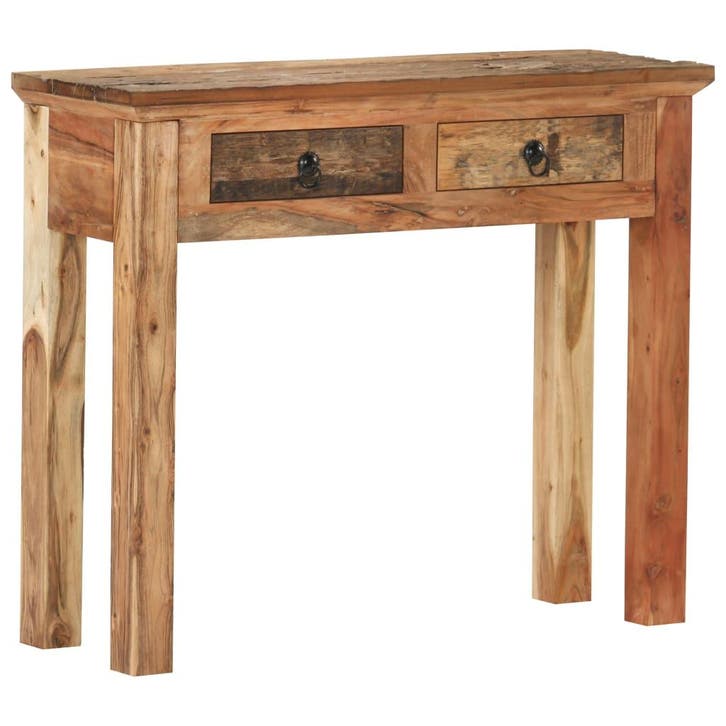 vidaXL Wandtafel 90,5x30x75 cm massief acaciahout en, Huis en Inrichting, Tafels | Bijzettafels, Nieuw, Verzenden