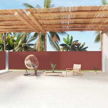 vidaXL Windscherm uittrekbaar 160x1200 cm bruin, Tuin en Terras, Verzenden, Nieuw