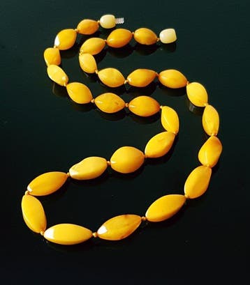 Amber Ketting - Zeer zeldzame vintage echte barnsteen