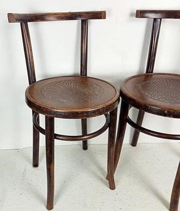 Thonet - Michael Thonet - Stoel (2) - Met stoom gebogen hout, Antiek en Kunst