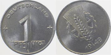 Duitsland Fehlpraegung 1 Pfennig Ddr 1949 E Stempeldrehun..., Verzenden, België