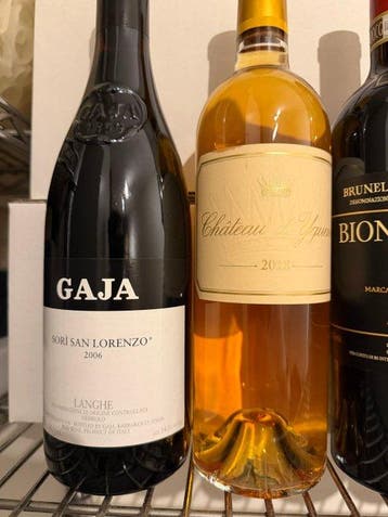 2006 Gaja Sori San Lorenzo, 2018 Château dYquem, 2017