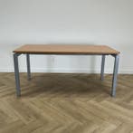 verstelbaar bureau / tafel 160x80 cm, beuken - grijs, In hoogte verstelbaar, Gebruikt