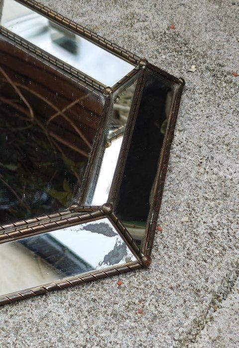 Spiegel - Messing, Antiquités & Art, Curiosités & Brocante