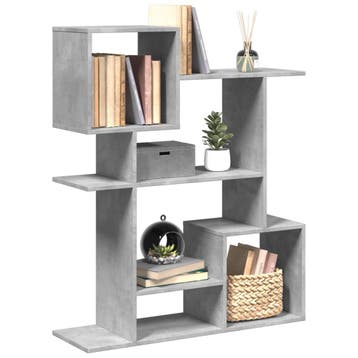 vidaXL Kamerscherm / boekenkast 92x29x112 cm hout betongrijs, Verzenden, Nieuw