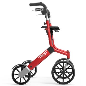 TrustCare lets go out lichtgewicht rollator - Rood, Diversen, Ophalen of Verzenden, Nieuw