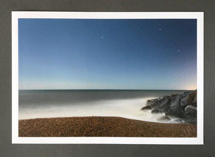 Andre Lichtenberg - Beach, Rocks, Moonlight, Antiek en Kunst, Kunst | Designobjecten
