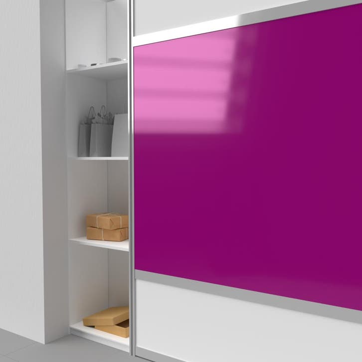 Lacobel fuchsia 6 mm (onafgewerkt), Bricolage & Construction, Vitres, Châssis & Fenêtres, Envoi