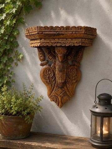 Houten console - 40 x 30 cm - Hout - India - ca. 1960-1970