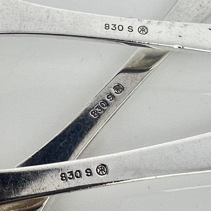 Ottar Hvar, Oslo - Bestekset (3) - Race - Art Deco - .830, Antiek en Kunst, Antiek | Zilver en Goud