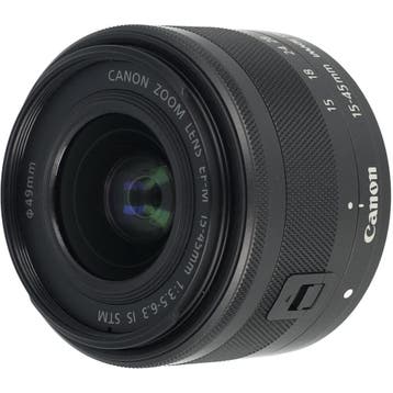 Canon EF-M 15-45mm f/3.5-6.3 IS STM noir | Occasion, Ophalen of Verzenden