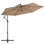 vidaXL Zweefparasol met aluminium paal 300 cm taupe, Verzenden, Nieuw