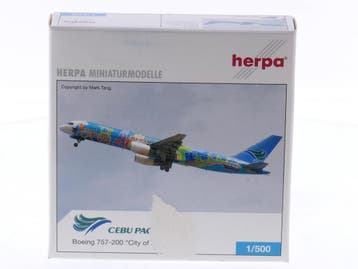Schaal 1:500 Herpa 514811 Boeing 757-200 City of Manila..., Ophalen of Verzenden, Zo goed als nieuw