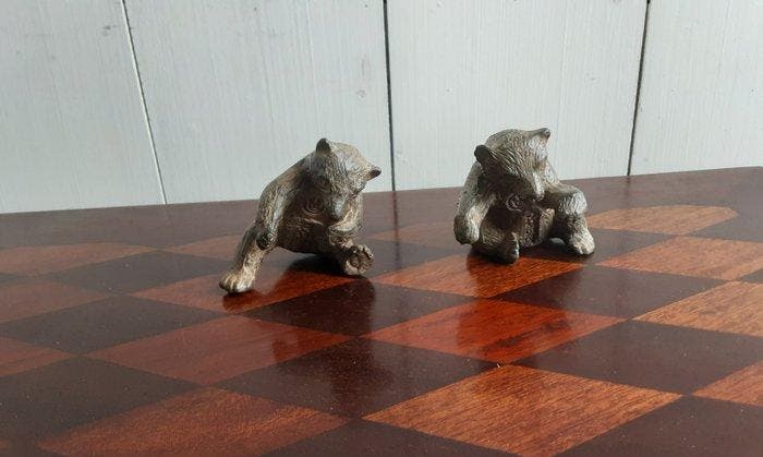 P. Chenet - Beeldje, Beren - 7.5 cm - Brons, Antiquités & Art, Curiosités & Brocante