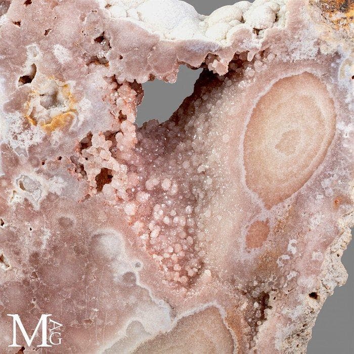 Zeldzame rozenamethistformatie. Roze amethistenschijf -, Verzamelen, Mineralen en Fossielen