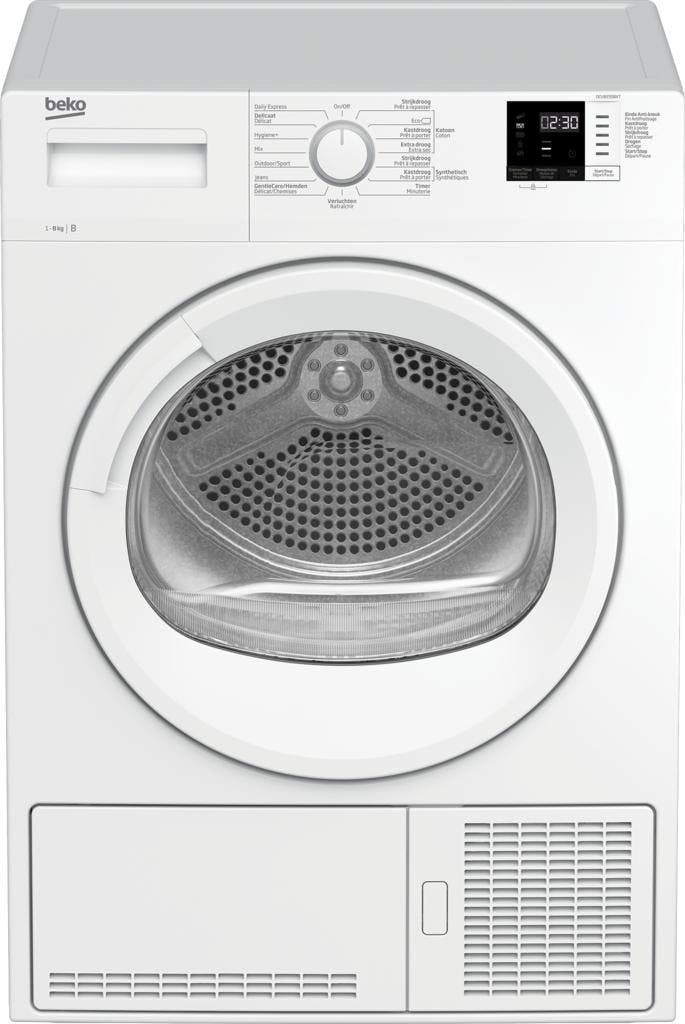 Beko DCU8235BXt - Condensdroger - 8 kg - AquaWave® - 66 dB -, Huis en Inrichting, Woonaccessoires | Overige, Ophalen of Verzenden