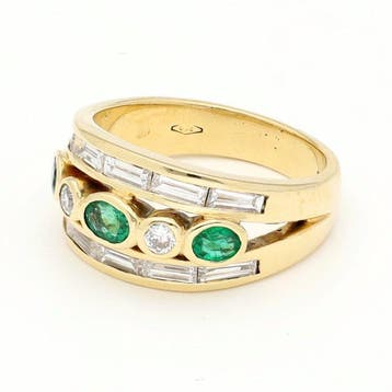 Bague - 18 carats Or jaune Diamant (Naturelle) - Diamant -, Nieuw