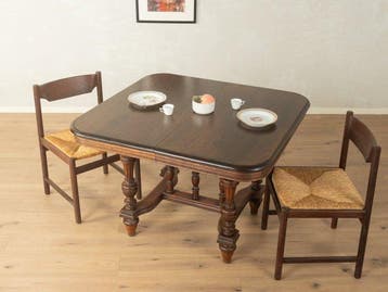 Eettafel - Eik - Antieke eikenhouten eettafel, Antiek en Kunst
