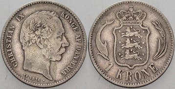 1 Krone 1876 Denmark Christian Ix 1863-1906, Verzenden