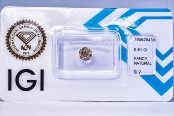 Zonder minimumprijs - 1 pcs Diamant (Natuurlijk gekleurd) -, Nieuw