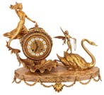 Figurale pendule - Art Nouveau Marmer, Metaal - 1960-1970