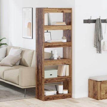 vidaXL Boekenkast 5-laags 60 x 30 x 166 cm Bewerkt hout Oud, Verzenden, Nieuw