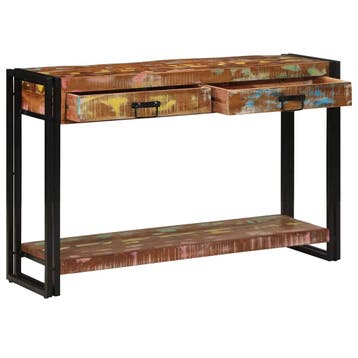 vidaXL Wandtafel Multikleur 120 x 33 x 75 cm Massief, Huis en Inrichting, Tafels | Bijzettafels, Verzenden, Nieuw