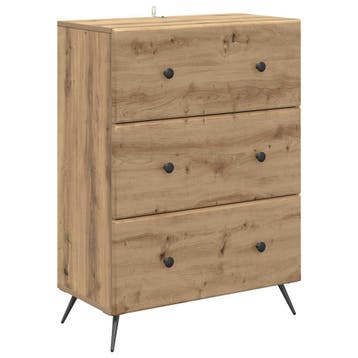 vidaXL Ladekast Artisanaal eiken 66 x 34,5 x 90 cm Bewerkt, Verzenden