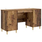 vidaXL Bureau met plank Oud hout 142,5 x 50 x 75 cm Bewerkt, Huis en Inrichting, Verzenden, Nieuw